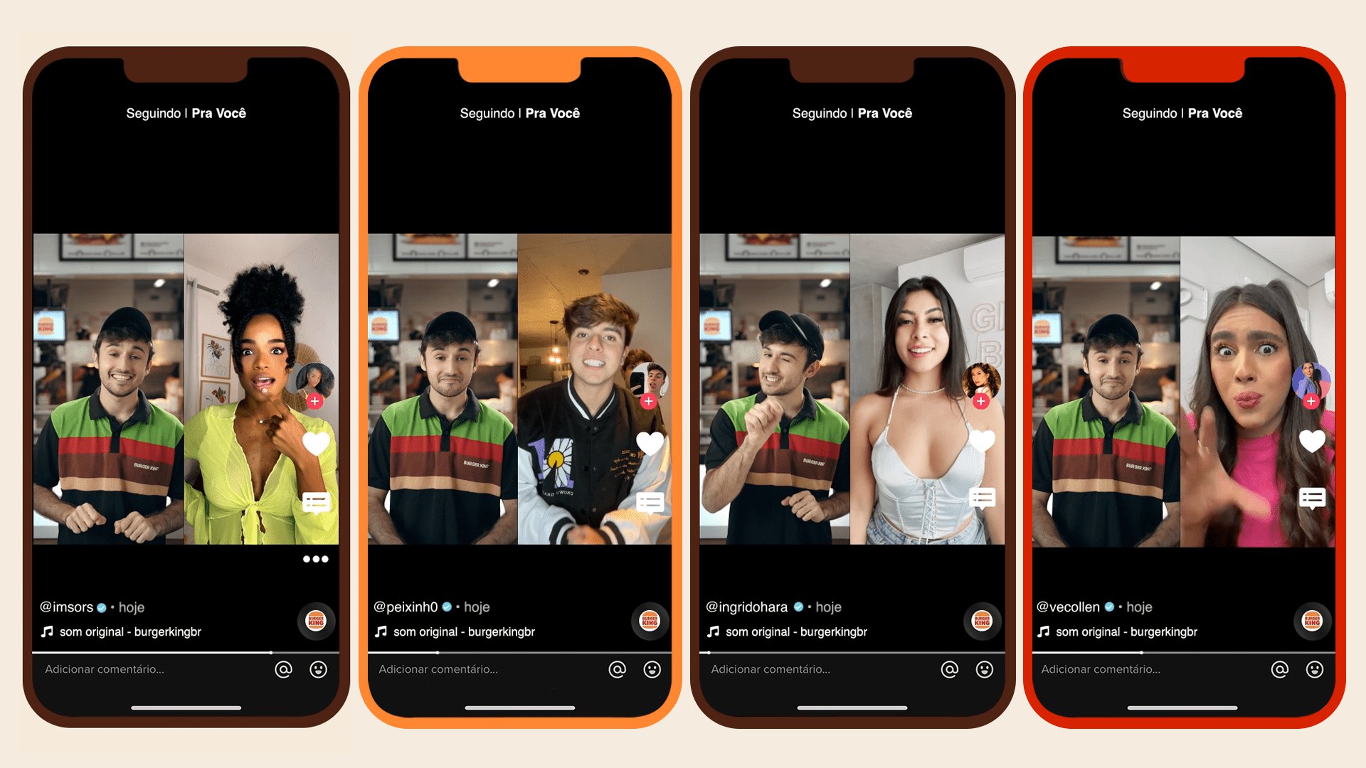 Em ação inédita, Burger King atende pedidos do BK Delivery no TikTok